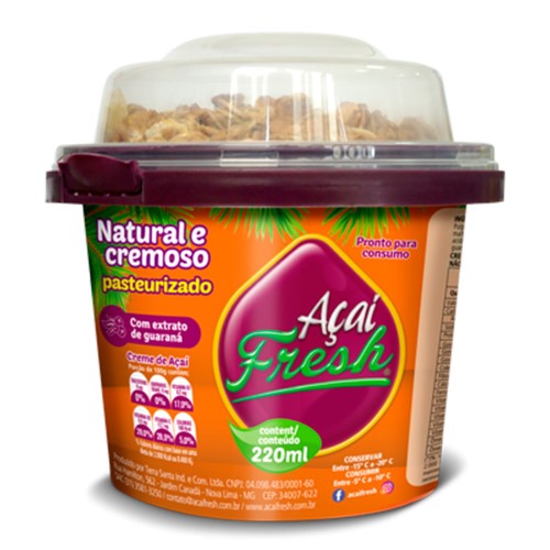 Creme de Açaí Natural com Granola Açaí Fresh 220ml