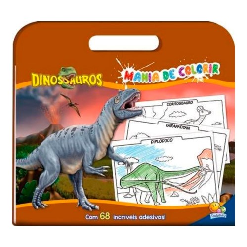 Livro Infantil Mania de Colorir Dinossauros Editora Brasil Leitura