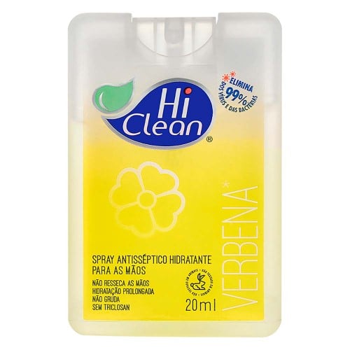 Spray Antisséptico Hidratante Para As Mãos Hi Clean Verbena