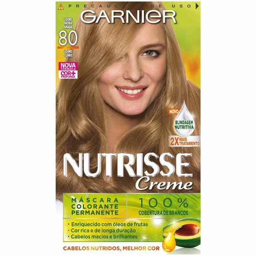 Tintura Garnier Nutrisse 80 Louro Claro 2 Unidades
