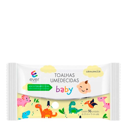 Lenço Umedecido Baby Camomila Ever Care 96 Unidades