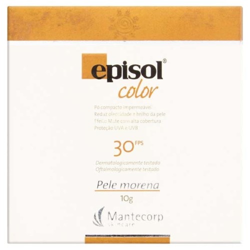 Protetor Solar Episol Color Pele Morena FPS 30 Pó Compacto com 10g