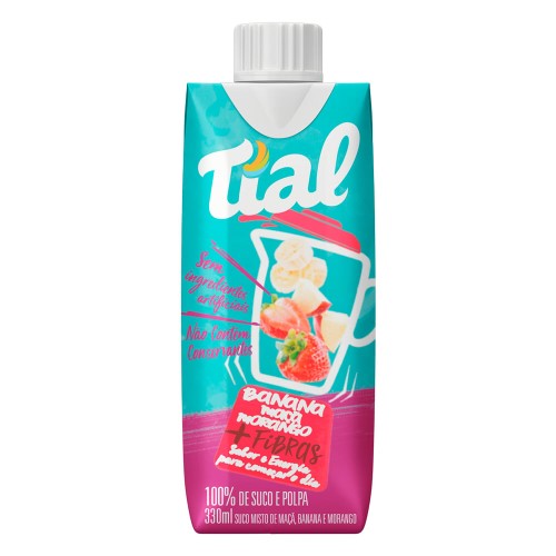 Suco Tial Banana, Maçã e Morango 330ml