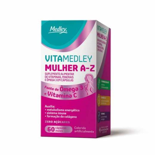 Suplemento Alimentar VitaMedley Mulher A-Z com 60 Cápsulas