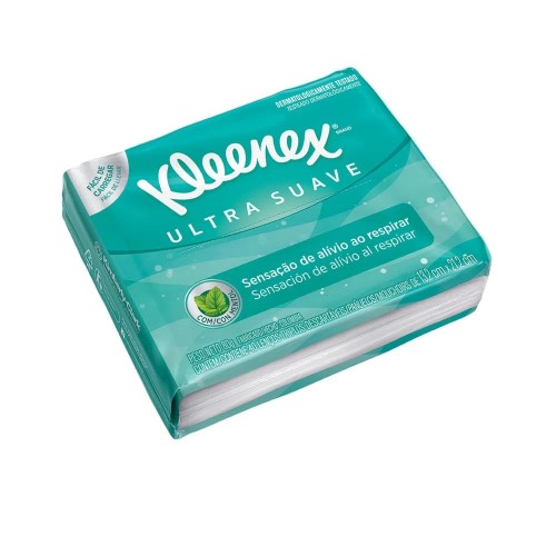 Lenço de Papel Kleenex Ultra Suave com Mentol 40 Unidades