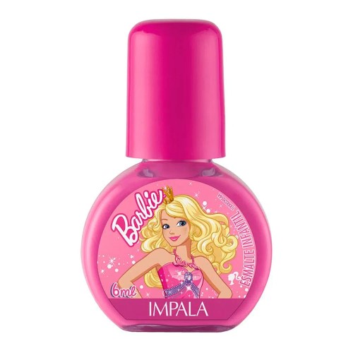 Esmalte Infantil Impala Barbie Reino Cor de Rosa 6ml