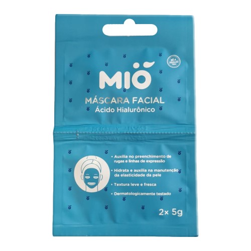 Máscara Facial Mió Ácido Hialurônico Sachê 2x 5g