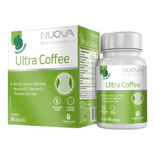 Suplemento Alimentar Nuova Ultra Coffee com 60 cápsulas