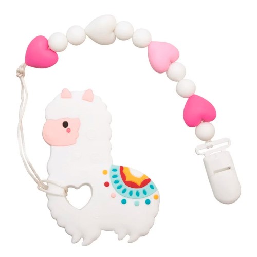 Mordedor de Silicone com Prendedor Girotondo Baby Lhama 1 Unidade