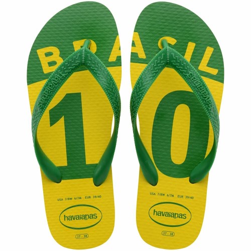 Sandálias Havaianas Brasil 10 Amarelo Citrico 37/38
