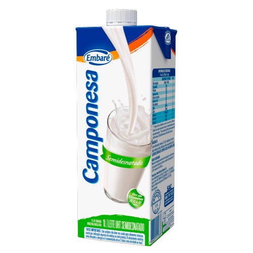 Leite Camponesa Semidesnatado 1 Litro