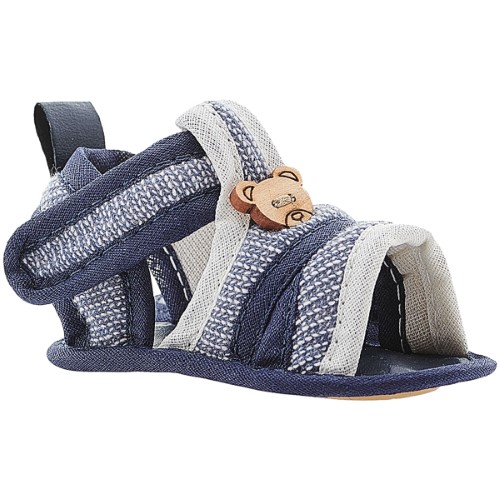 Sandália para bebê Ursinho Denim Marinho - Baby Gut 