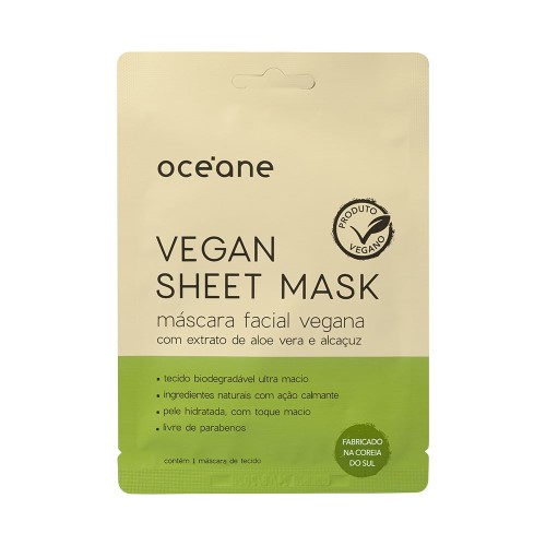 Máscara Facial Vegana Oceane Vegan Sheet Mask 1 Unidade