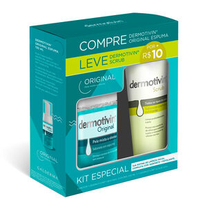 Sabonete Em Espuma Dermotivin Original 130ml + Sabonete Cremoso Esfoliante Dermotivin Scrub 60g