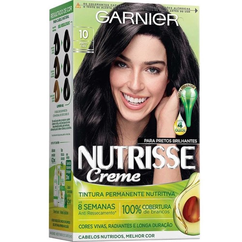Tintura Garnier Nutrisse 10 Ônix 2 Unidades