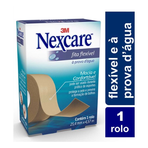 Fita Flexível 3M Nexcare À Prova Dgua 25mm x 4,5m com 1 unidade