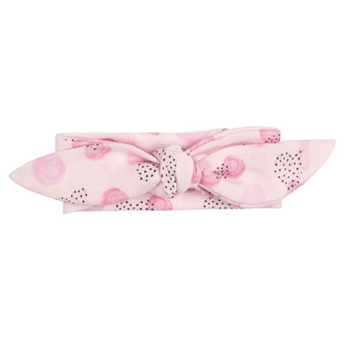 Faixa de Cabelo Laço & Nózinho em suedine Corações Poá - Up Baby