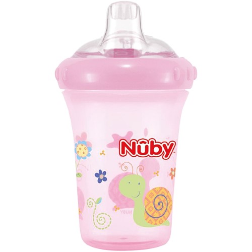 Copo de Treinamento com Bico Easy Sipper Caracol Rosa 207ml (6m+) - Nuby