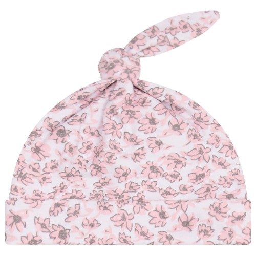 Touca nózinho para bebê em suedine Floral - Junkes Baby