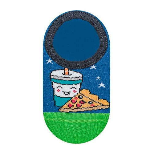 Meia Sapatilha Bebê Selene Royal/Pistache Tamanho 17 a 20 Sortidas 1 Unidade