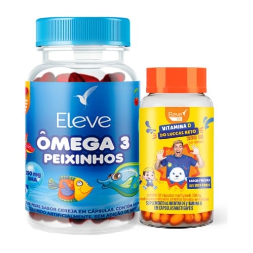 Ômega 3 Peixinhos 30 Dias + Vitamina D Infantil Luccas Neto