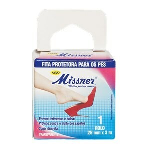 Fita Protetora para Pés Missner Transparente 25mm x 3m