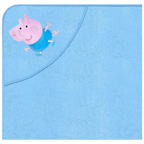Toalha c/ capuz atoalhado para bebê George Peppa Pig - Incomfral