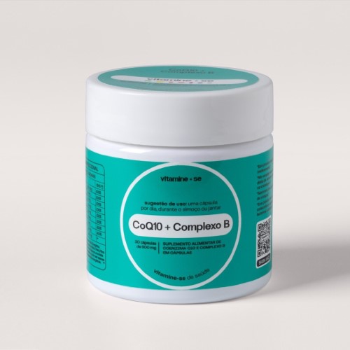 Suplemento Alimentar de Coenzima Q10 + Complexo B Vitamin-se 60 Cápsulas