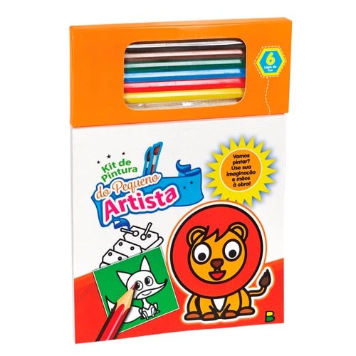 Livro Infantil Kit de Pintura do Pequeno Artista Laranja