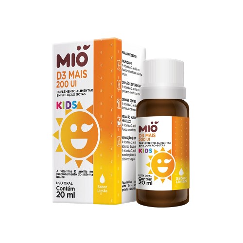 Vitamina D3 Mais 200UI Kids Mió com 20ml