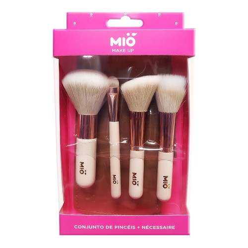 Conjunto de 4 Pincéis + 1 Nécessaire Mió