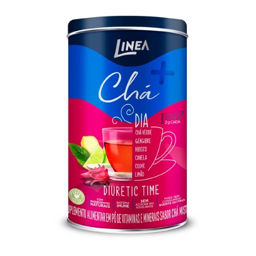 Suplemento Alimentar em Pó Linea Chá Diuretic Time Lata com 7 Sticks 2g