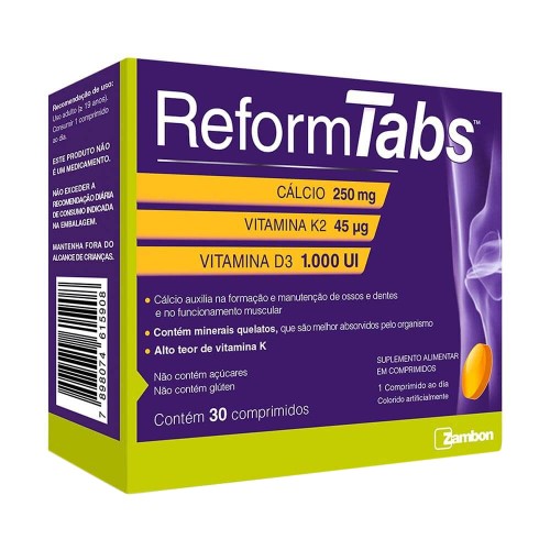 Suplemento Vitamínico Reform Tabs 30 Comprimidos