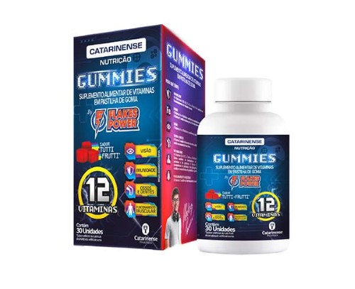 Suplemento Alimentar Flakes Power Polivitamínico Gummies com 30 Gomas