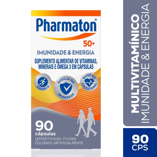 Suplemento Vitamínico Pharmaton 50+ Imunidade & Energia 90 Cápsulas