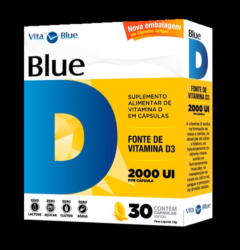 Suplemento Alimentar Blue D 2000Ui 30 Capsulas Gel Vita Blue