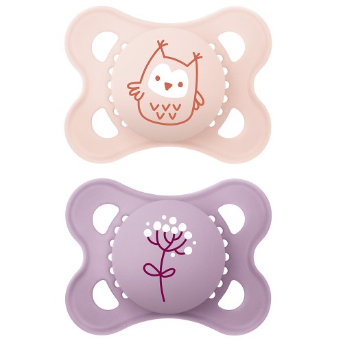 Chupeta Mam Sayings Silicone 0 a 6 Meses Girls Desenhos e Cores Sortidas 2 Unidades Ref:2942