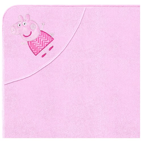 Toalha c/ capuz atoalhado para bebê Peppa Pig - Incomfral