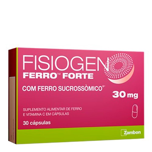 Suplemento Fisiogen Ferro Forte com 30 cápsulas