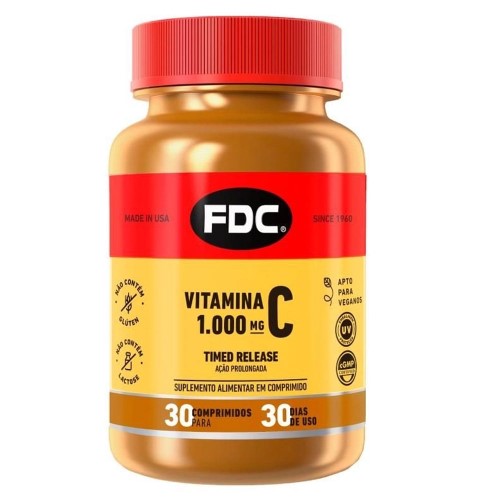 Suplemento Alimentar em Comprimidos FDC – Vitamina C 1000 mg Time Released