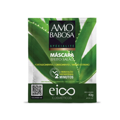 Máscara Capilar Eico Cosméticos Babosa com 40ml
