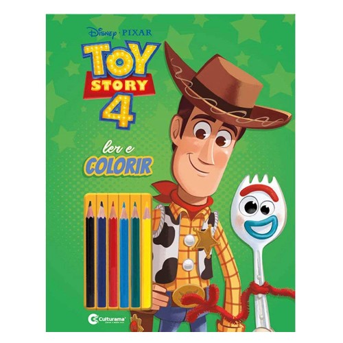 Livro Ler e Colorir Toy Story 4 Disney com Lápis Culturama