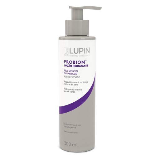 Loção Hidratante Rosto e Corpo Probiom para Pele Sensível ou Irritada com 300ml