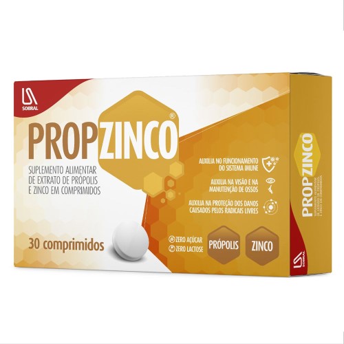 Suplemento Alimentar Propzinco 30 Comprimidos