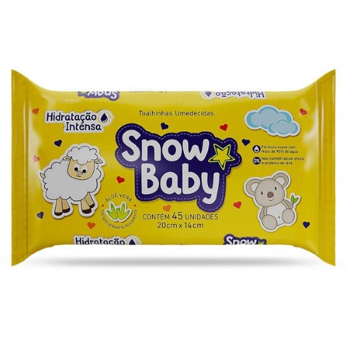 Lenços Umedecidos Snow Baby Hidratante Intensa C/ 48 Unidades