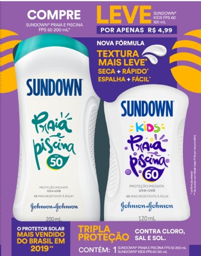 Protetor Sundown FPS50 200Ml + Kids FPS60 120Ml