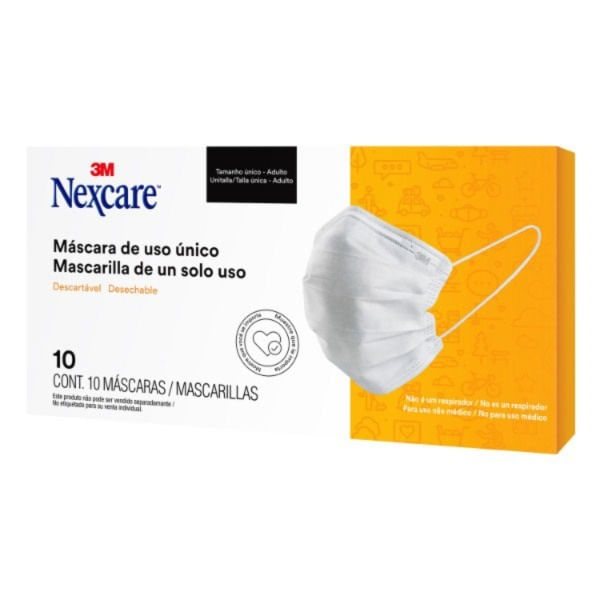 Máscara Descartável Nexcare 10 Unidades