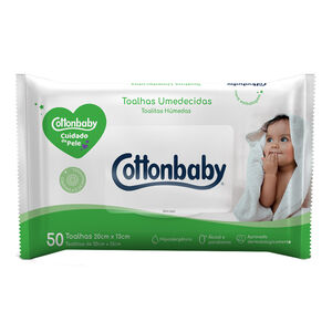 Toalhas Umed Cottonbaby 50un Cuid Pele