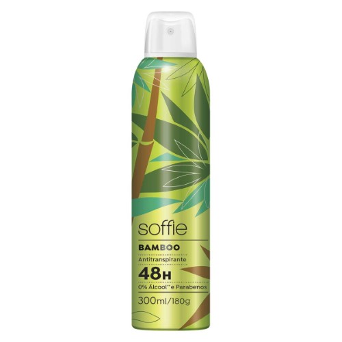 Desodorante Soffie Bamboo Aerossol Antitranspirante 48h com 300ml