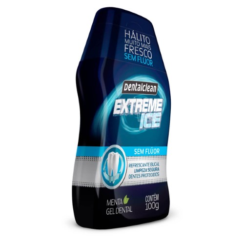 Gel Dental Dentalclean Extreme Ice Sem Flúor com 100g